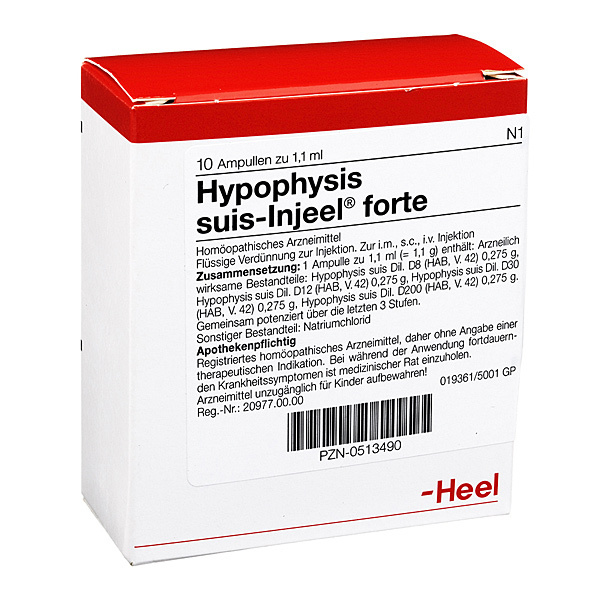 HYPOPHYSIS SUIS Injeel forte - FIALE 10 X 1,1 ML