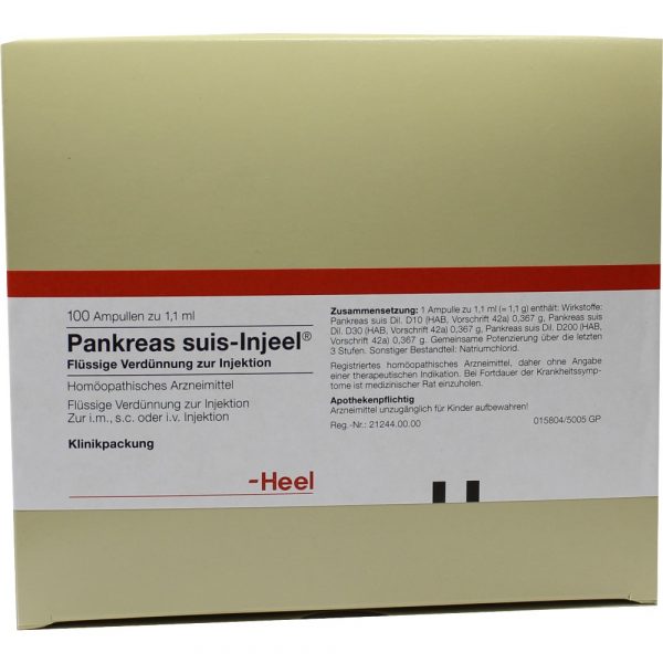 PANKREAS SUIS Injeel - FIALE 100 X 1,1 ML