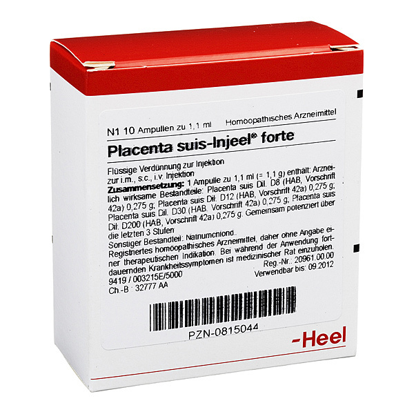 PLACENTA SUIS Injeel forte- FIALE 10 X 1,1 ML