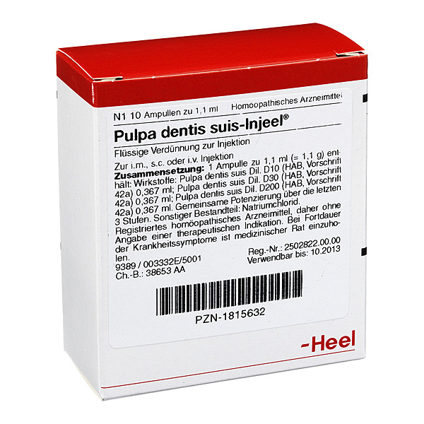 PULPA DENTIS suis Injeel - FIALE 10 X 1,1 ML