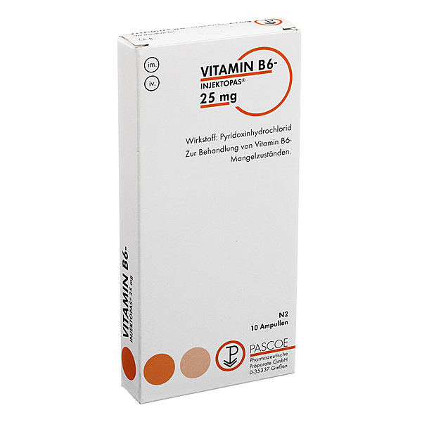 VITAMINA B6 25 mg Injektopas soluzione iniettabile fiale Erbofarma