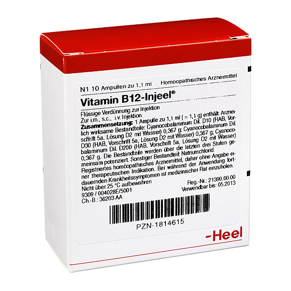 VITAMIN B12 Injeel - FIALE 10 X 1,1 ML