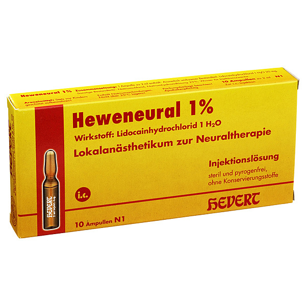 HEWENEURAL lidocaina 1% INJEKT confezione da 10 X 2 ML