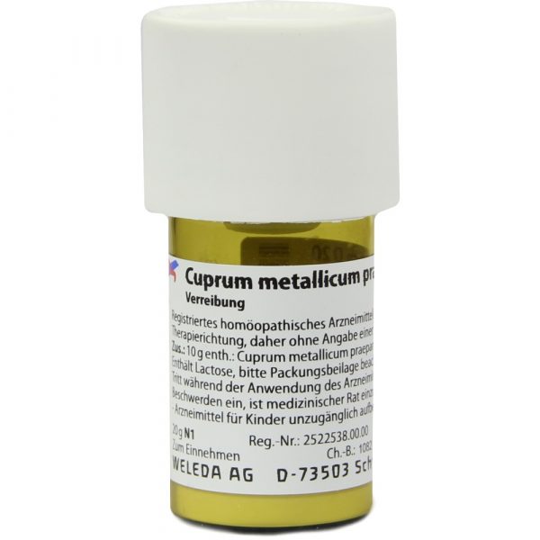 CUPRUM METALLICUM PRAEP. D20 Trituration 20 gr