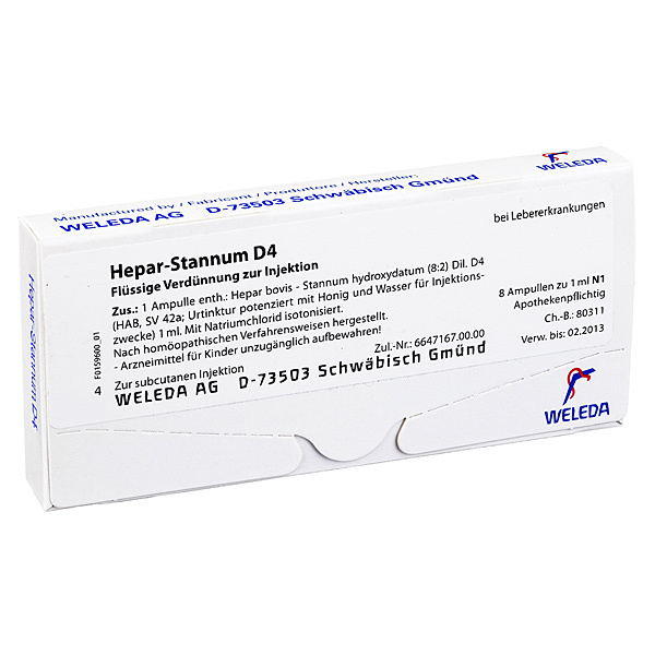 HEPAR STANNUM D4 8x1 ml fiale