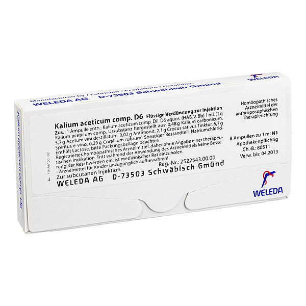 KALIUM ACETIC. COMP. D6 8x1 ml fiale