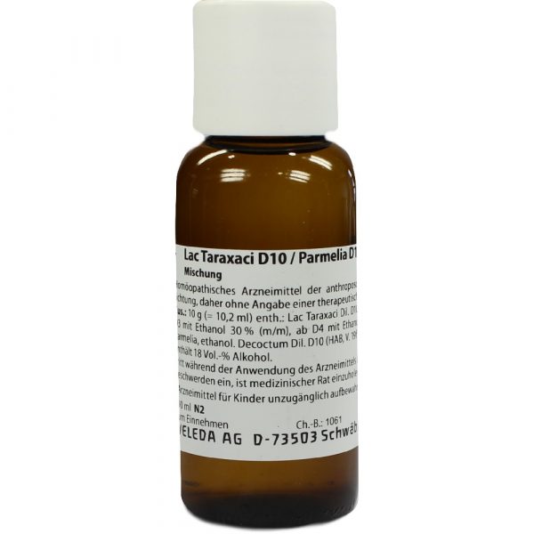 LAC TARAXACI D10/PARMELIA D10 aa Dilution 100 ml