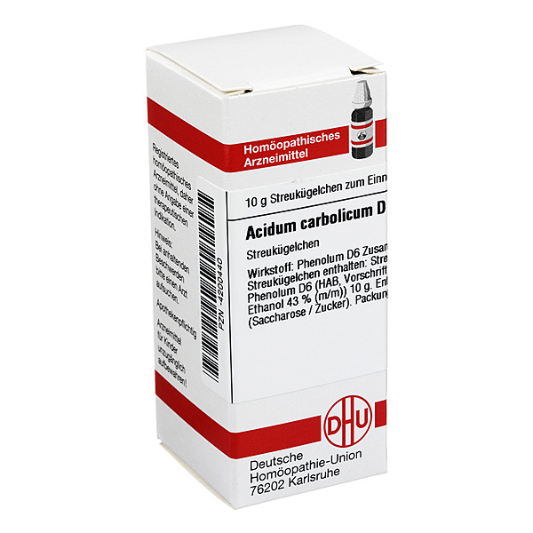 ACIDUM CARBOLICUM. D 6 Globuli
