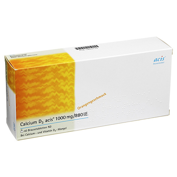CALCIUM D3 acis 1000 mg/880 U.I. 40 compresse effervescenti
