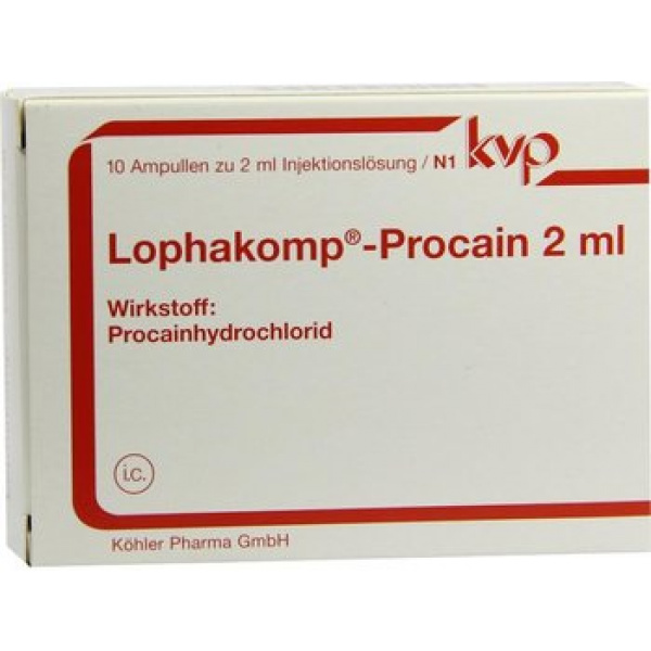 LOPHAKOMP procaina 2 % confezione da 10 fiale da 2 ml