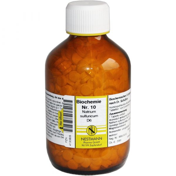 NR.10  BIOCHEMIE NATR SULF D6 – 1000 CPS