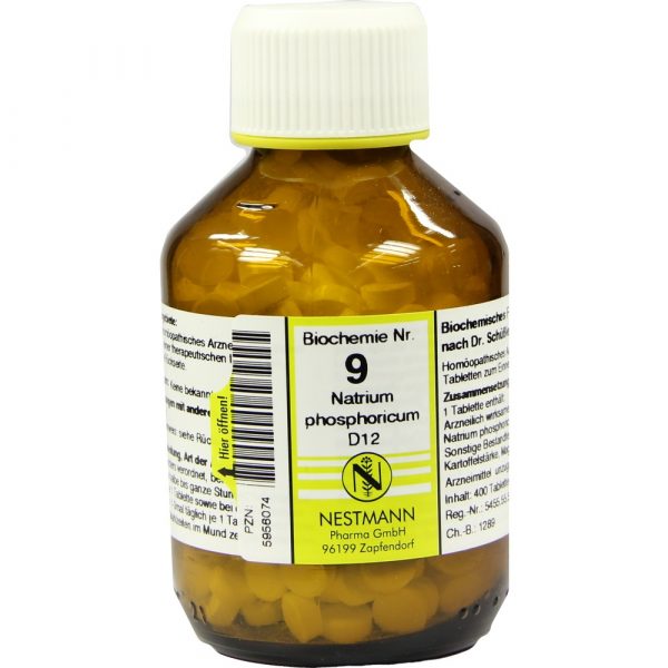 NR.9  BIOCHEMIE NATRIUM PHOSPHORICUM D12 – 400 CPS
