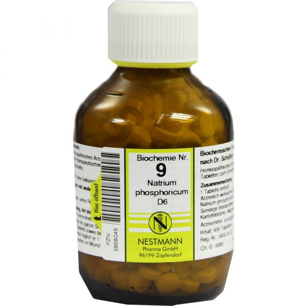 NR.9  BIOCHEMIE NATRIUM PHOSPHORICUM D6 – 400 CPS