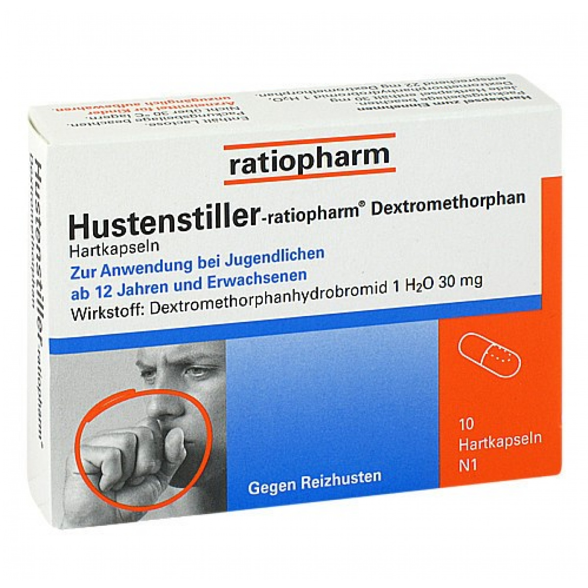 Ratiopharm Tosse destrometorfano 10Capsule Erbofarma farmaci