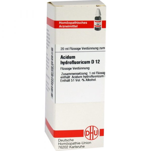 Acidum Hydrofluoricum D 12 Dilution 20 ml