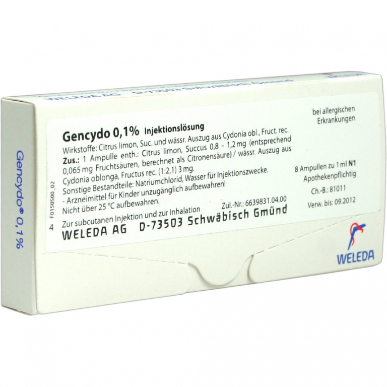 Gouttes Pour Les Yeux Gencydo 0.1% Weleda - Flacon 10ml, Pour Irritation, PZN01572773