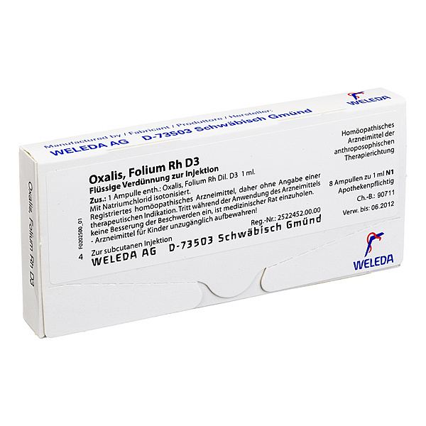 Oxalis Folium RH D3 8X1 ml fiale
