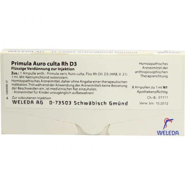 Primula Auro Culta RH D3 8X1 ml fiale
