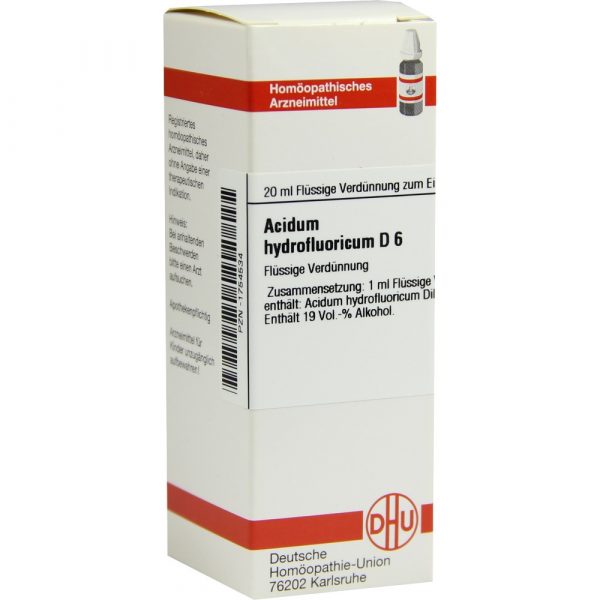 Acidum Hydrofluoricum D 6 Dilution 20 ml