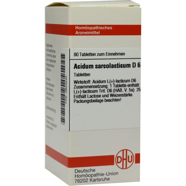 Acidum Sarcolactic D 6 80 compresse