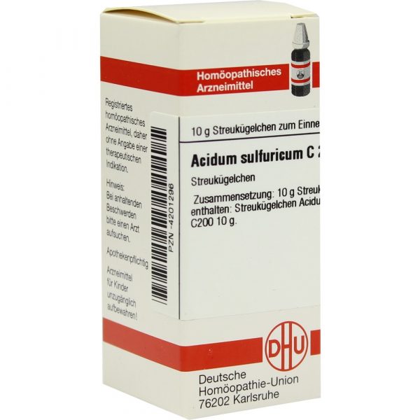 Acidum Sulfuricum C 200 Globuli