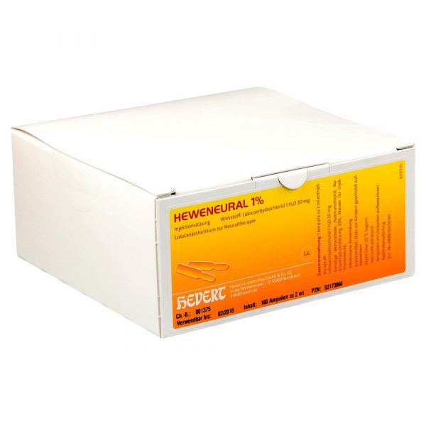 HEWENEURAL lidocaina 1%  injekt confezione da 100 x 2 ml
