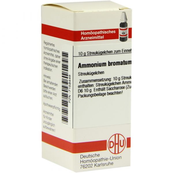 Ammonium Bromatum D 6 Globuli