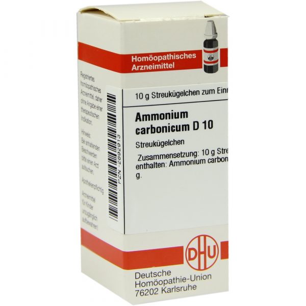 Ammonium Carbonicum D 10 Globuli