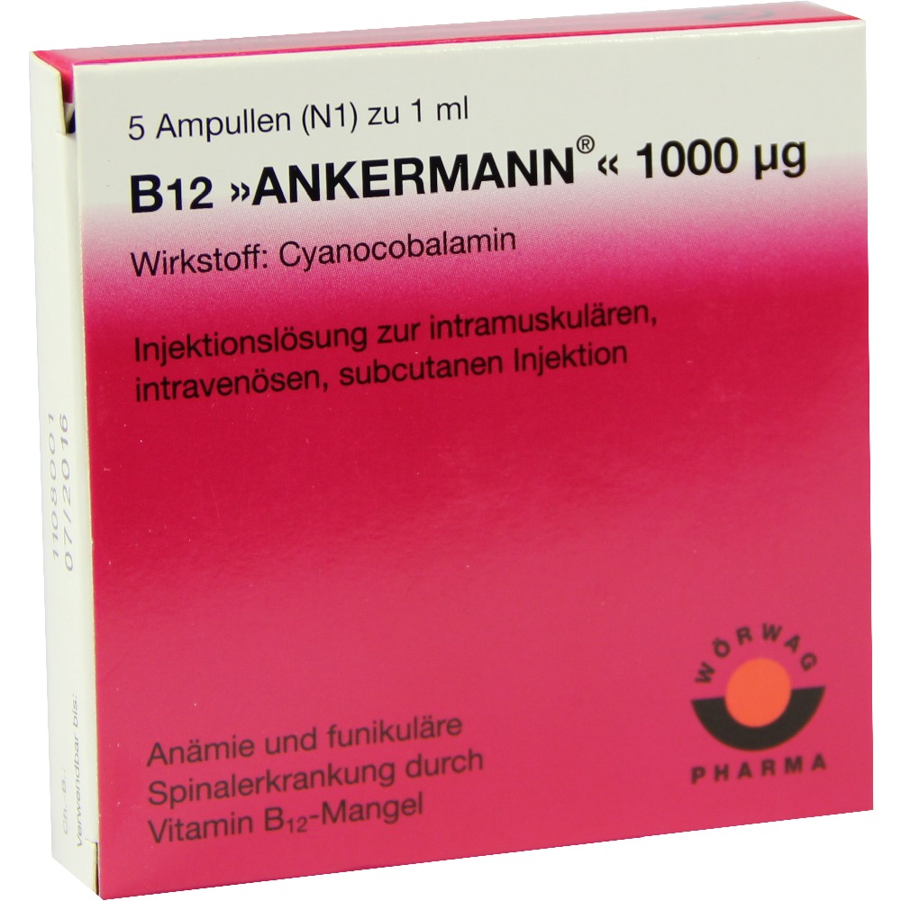B12 Ankermann 1. 000 UG 5 x 1 ml fiale - Erbofarma farmaci