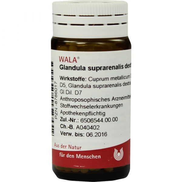 Glandula Suprarenalis Dextra cum Cupro - GLOBULI 20 GR
