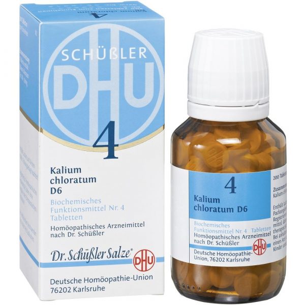 DHU 4 POTASSIO CLORO D6 - 200 CPS