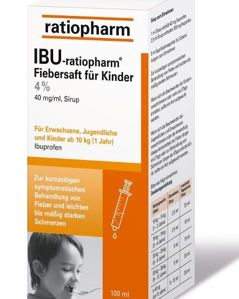 IBU Ratiopharm 40 MG/ML SCIROPPO PER LA FEBBRE PER BAMBINI - 100 ML