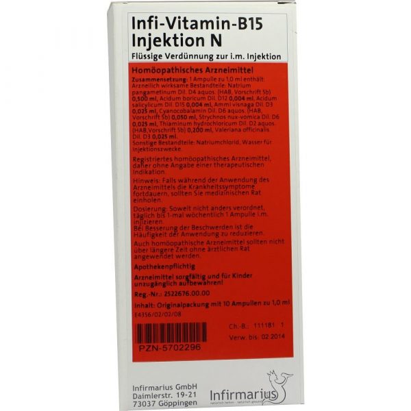 Infi Vitamin B 15 Injektion N 10 fiale