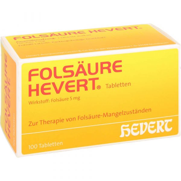 Folsäure Hevert 5 mg (acido folico) 100 fiale x 2 ml