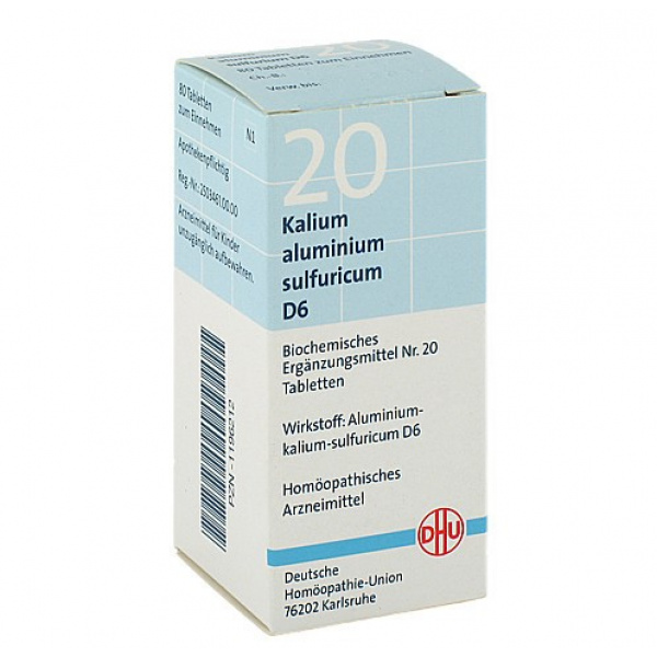 DHU 20 KALIUM ALUMINIUM SULFURICUM D6 – 80 CPS