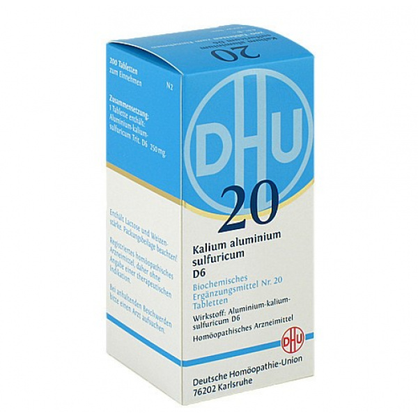 DHU 20 KALIUM ALUMINIUM SULFURICUM D6 - 200 CPS
