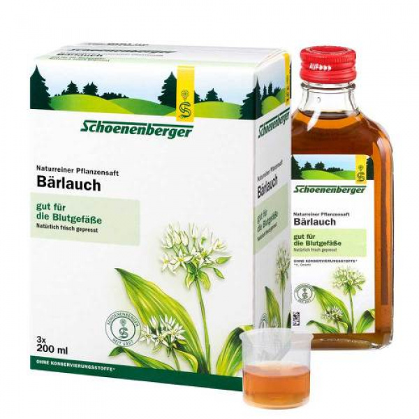 Succo di piante medicinali bio Schoenenberger aglio selvatico confezione da 3 x 200 ml