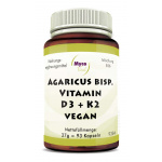 Agaricus vitamina d3 + k2 vegan confezione da 93 capsule