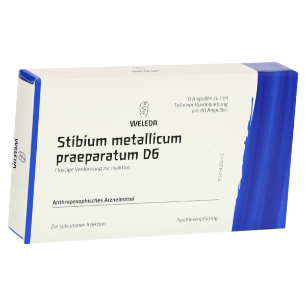 STIBIUM METALLICUM prep. D6   48 x 1ml fiale