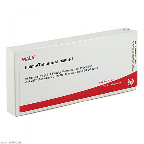 PULMO / TARTARUS STIBIATUS 1- FIALE 10 X 1 ML