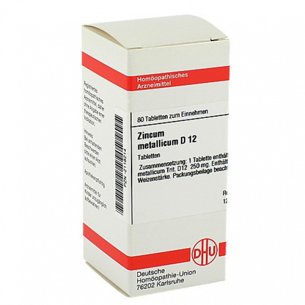 ZINCUM METALLICUM D12 DHU COMPRESSE CONFEZIONE DA 80