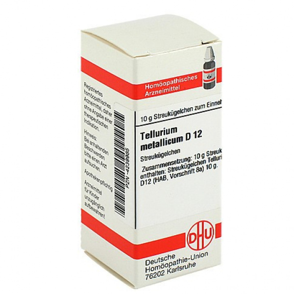TELLURIUM METALLICUM D12 GLOBULI 10 G