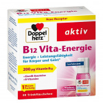 Doppelherz Aktiv B12 Vita+Energia vegan ad alto dosaggio 30 flaconcini da bere
