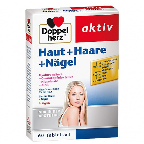 DoppelHerz Haut + Haare +Nägel (Pelle, capelli e unghie) - 60pz