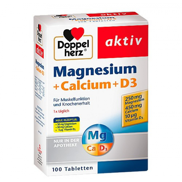 DoppelHerz Magnesio + Calcio + D3 confezione da 40 compresse