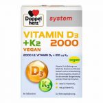 DoppelHerz Vitamina D3 + K2 2000 confezione da 60 compresse