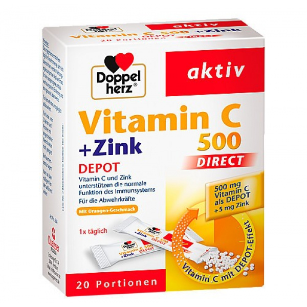 DopperHerz Vitamin C 500 + Zink - 20pz