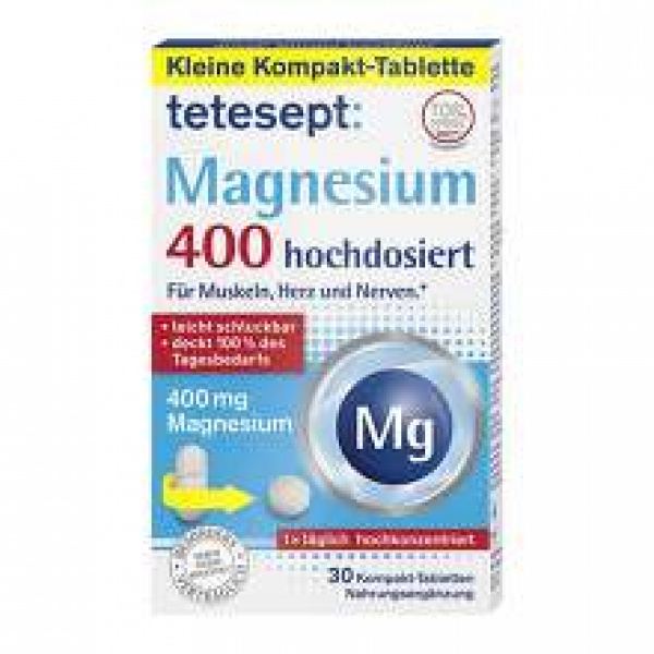 Tetesept Magnesium 400 alto dosaggio confezione da 30 compresse