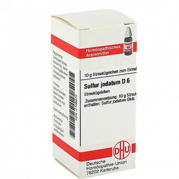 SULFUR JODATUM D6 GLOBULI 10 G