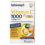 Tetesept Vitamina C 1000 + Zinco + Vitamina D3 confezione da 30 compresse retard